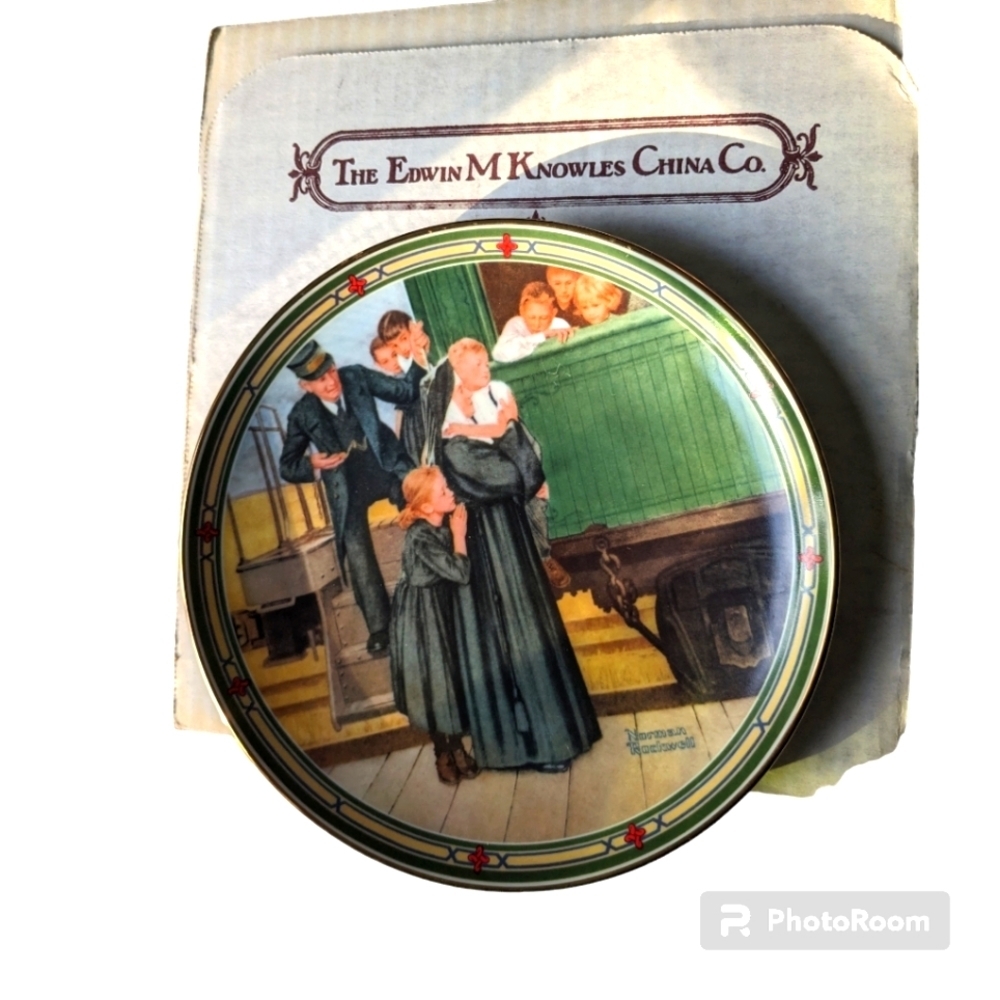 Norman Rockwell Family's Plate by Norman Rockwell. Ceramic